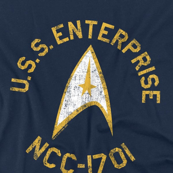Star Trek Herr T-shirt med universitetsmotiv