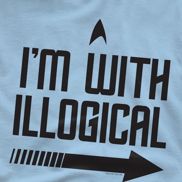 Star Trek Miesten With Illogical T-paita