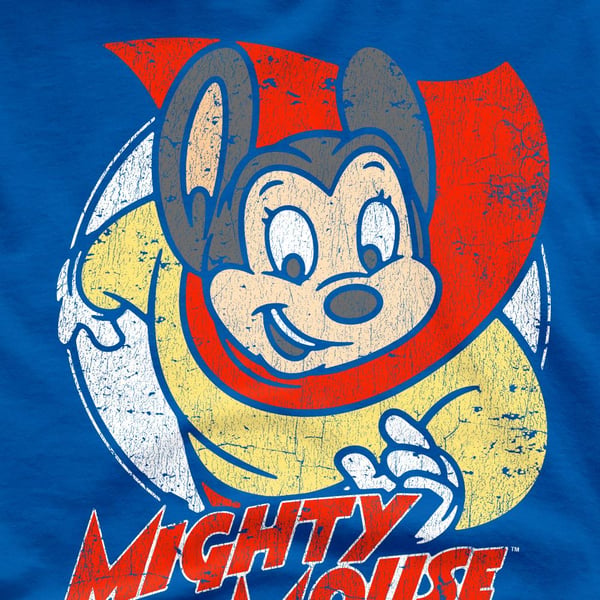 Mighty Mouse Miesten Mighty Circle T-paita