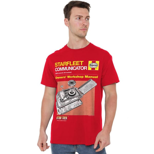 Star Trek Mens Comm Manual T-Shirt