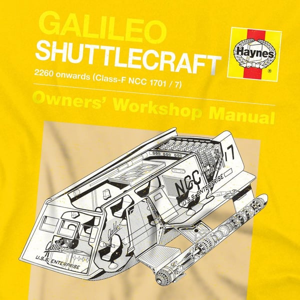 Star Trek Mens Shuttle Manual T-Shirt