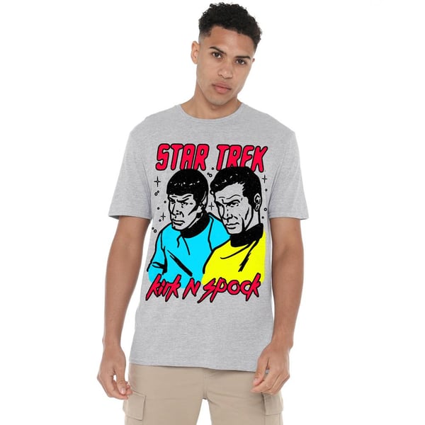 Star Trek Mens Kirk & Spock T-Shirt