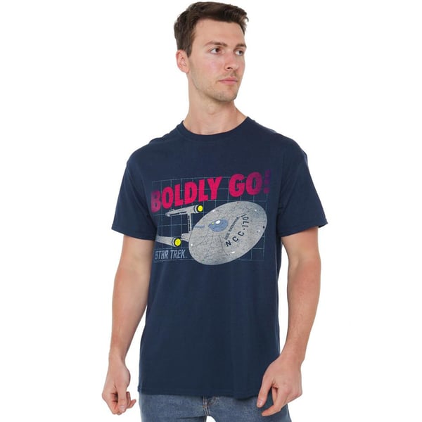 Star Trek Mens Boldly Go T-Shirt