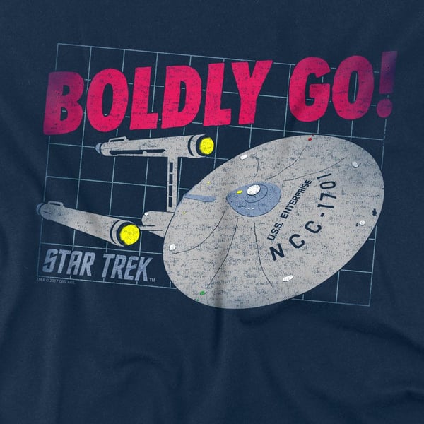 Star Trek Mens Boldly Go T-Shirt