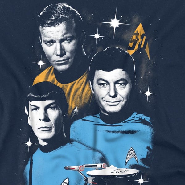 Star Trek Mens All Star Crew T-Shirt