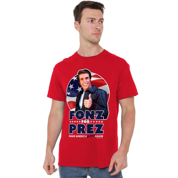 Happy Days Miesten Fonz for Prez T-paita