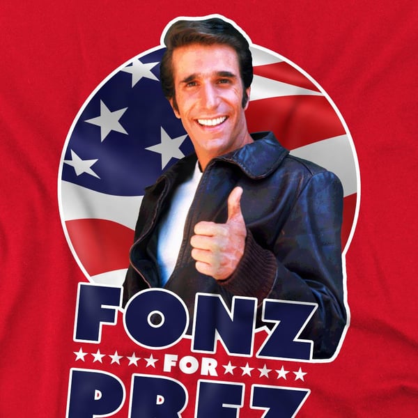 Happy Days Miesten Fonz for Prez T-paita