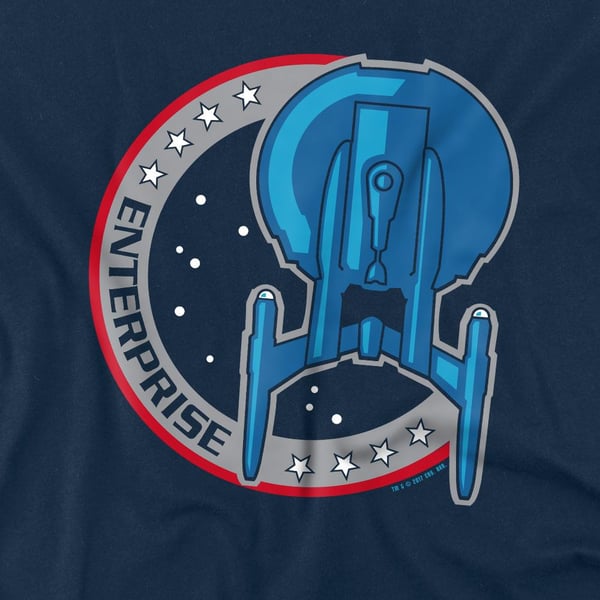 Star Trek Miesten Enterprise-merkki T-paita