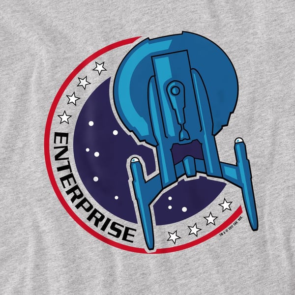 Star Trek Mens Enterprise Patch T-Shirt