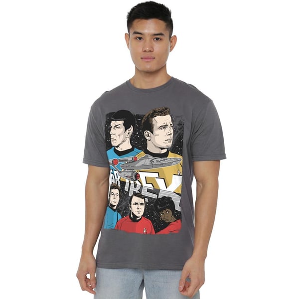 Star Trek Mens Illustrated Crew T-Shirt