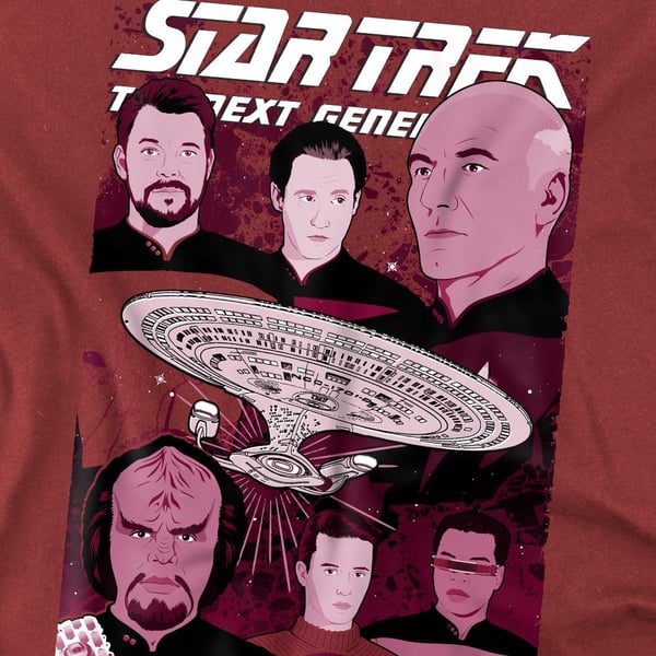 Star Trek Mens Captain & Crew T-Shirt