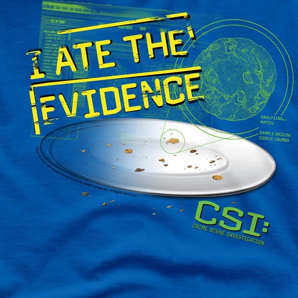 CSI Mens I Ate the Evidence T-Shirt