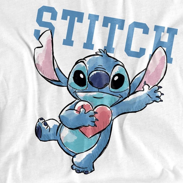 Lilo & Stitch Unisex Adult Clutching Hearts T-Shirt