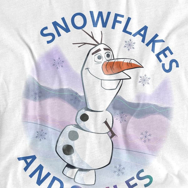 Frozen Unisex Adult Olaf Snowflakes And Smiles T-Shirt