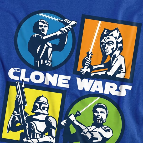 Star Wars Unisex Adult Clone Wars Grid T-Shirt