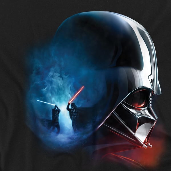 Star Wars Unisex Adult Obi Wan Kenobi Vader Poster T-Shirt