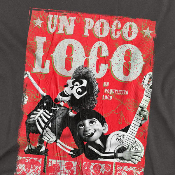 Coco Unisex Adult Un Poco Loco Hector Poster T-Shirt
