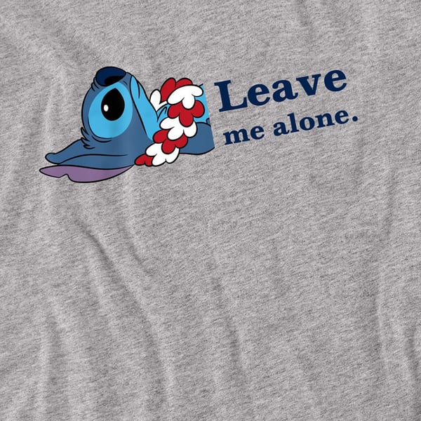 Lilo & Stitch Unisex Adult Leave Me Alone T-Shirt