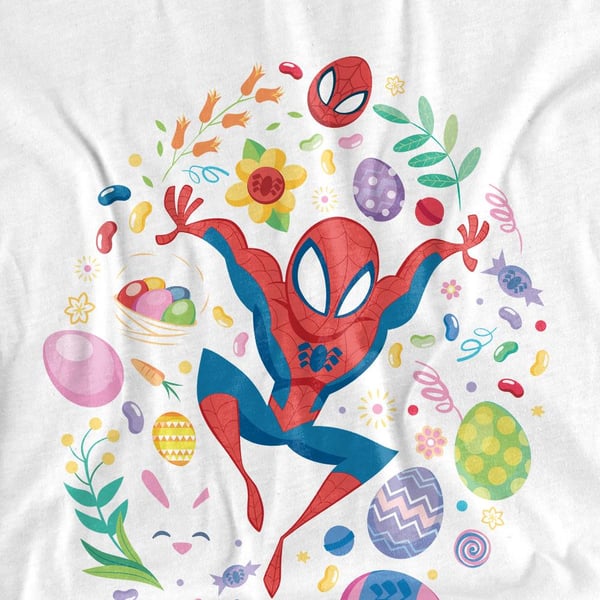 Spider-Man Unisex Adult Circle T-Shirt