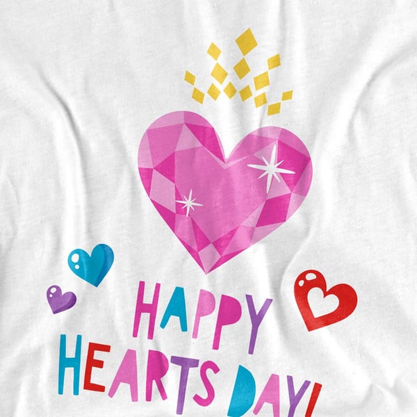 Disney Princess Unisex Adult Happy Hearts Day Valentine`s Day T-Shirt