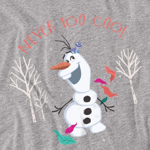 Frozen Unisex Adult Never Too Cool Olaf T-Shirt