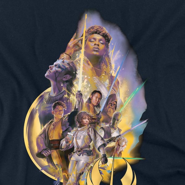 Star Wars: The Acolyte Unisex Adult High Republic Group Poster T-Shirt