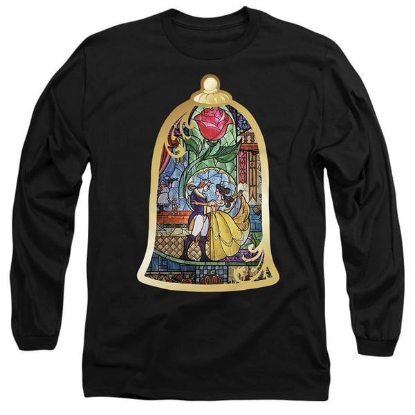 Beauty And The Beast Unisex T-shirt til voksne med farvet glas