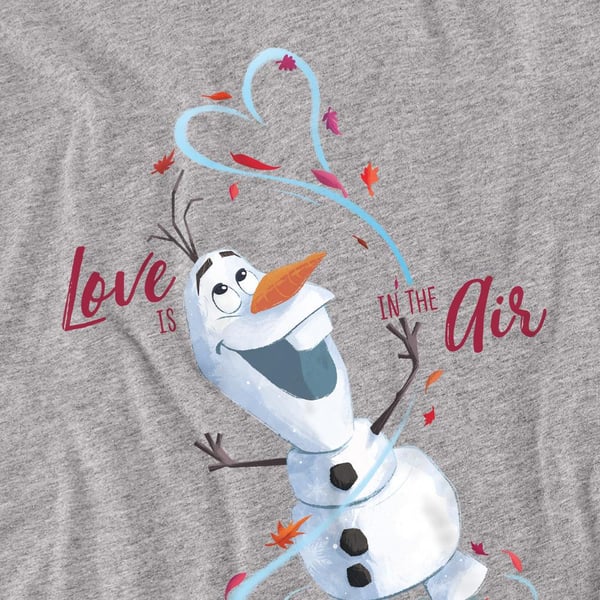 Frozen Unisex Adult Love Is In The Air Valentine`s Day T-Shirt