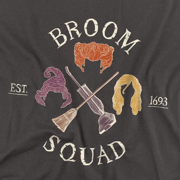 Hocus Pocus Unisex Adult Broom Squad Sanderson Sisters T-Shirt