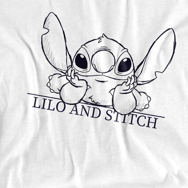 Lilo & Stitch Unisex Adult Relaxed Sketch T-Shirt