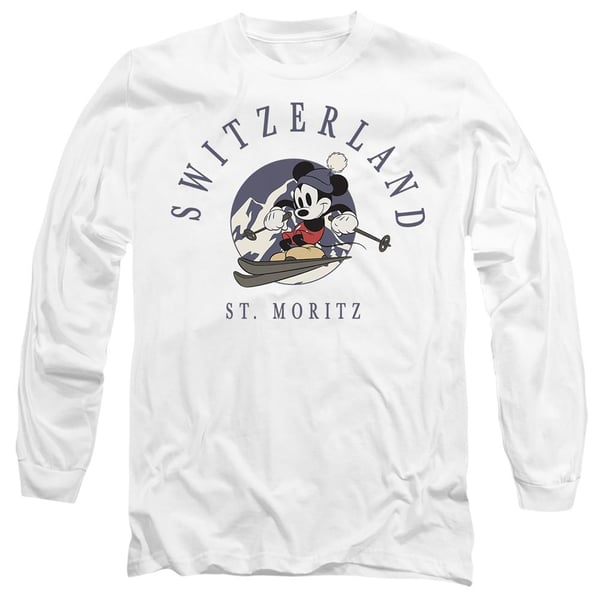 Disney Unisex Adult Switzerland Mickey Mouse T-Shirt