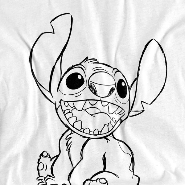 Lilo & Stitch Unisex Adult Sketch Name Repeat T-Shirt