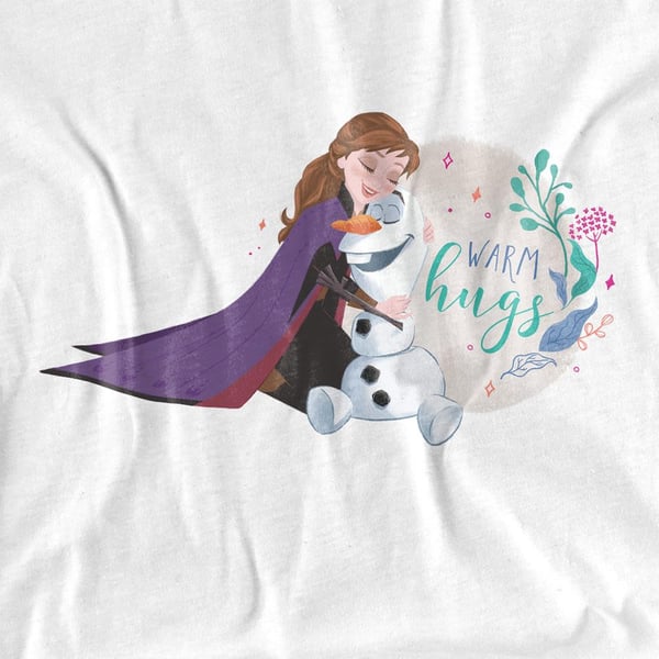Frozen Unisex Adult Like Warm Hugs Anna Olaf T-Shirt