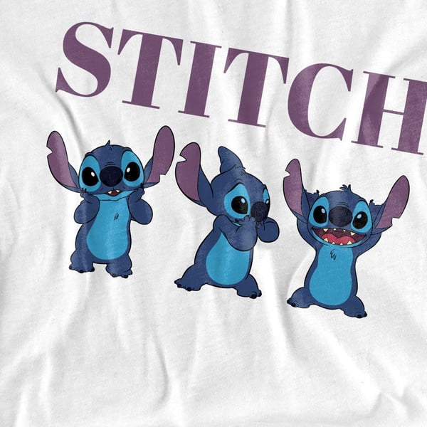 Lilo & Stitch Unisex Adult Stitch Triple T-Shirt