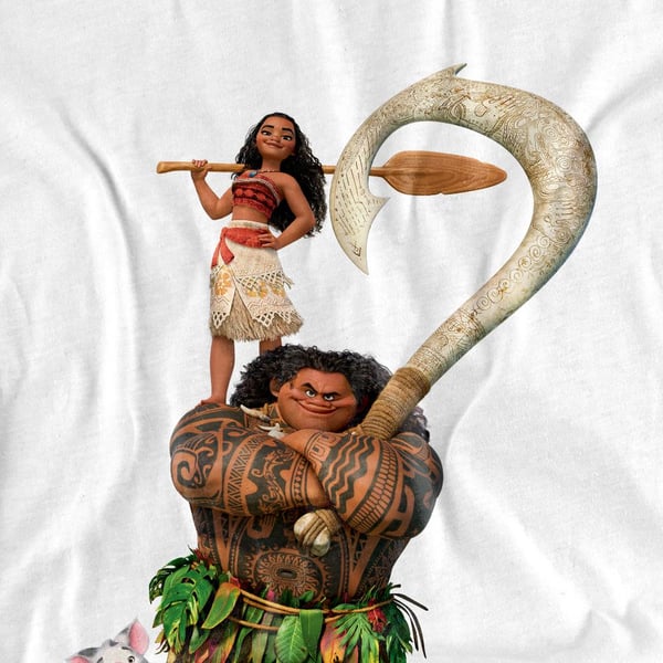 Moana Unisex Adult Maui Moana Stacked T-Shirt