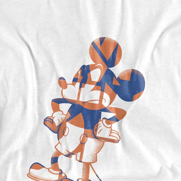 Disney Unisex Adult Mickey Mouse Colour Fill T-Shirt