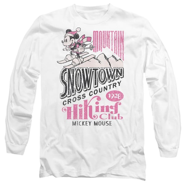Disney Unisex Adult Snowtown Ski Mickey Mouse T-Shirt