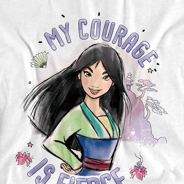 Mulan Unisex Adult My Courage Is Fierce T-Shirt