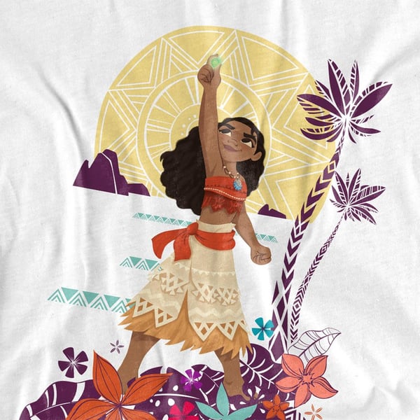 Moana Unisex Aikuisten Sydän Auringonlasku T-paita