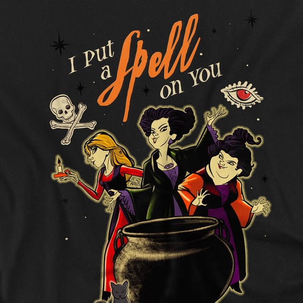 Hocus Pocus Unisex Adult Witches Spell T-Shirt