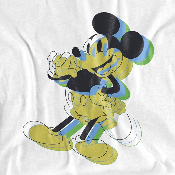 Disney Unisex Adult Trippy Mickey Mouse T-Shirt