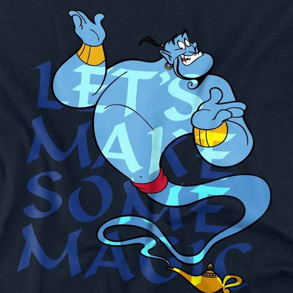 Aladdin Unisex Adult Let´s Make Some Magic Genie T-Shirt