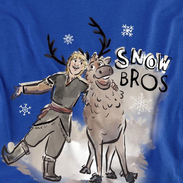 Frozen Unisex Adult Snow Bros Kristoff Sven T-Shirt