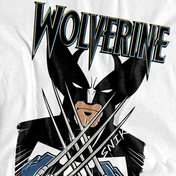 Marvel Unisex Adult X-Men Wolverine Action Shot T-Shirt