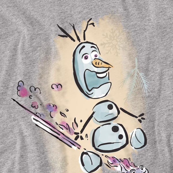 Frozen Unisex Adult Fire It Up Olaf Brunei The Fire Spirit T-Shirt
