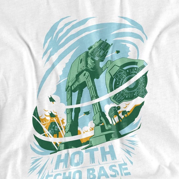 Star Wars Unisex Adult Echo Base Attack T-Shirt