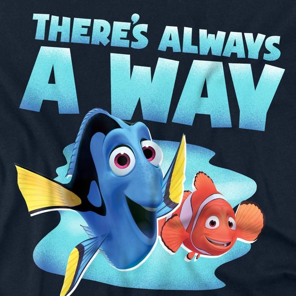 Finding Nemo Unisex Adult There´s Always A Way Dory Nemo T-Shirt