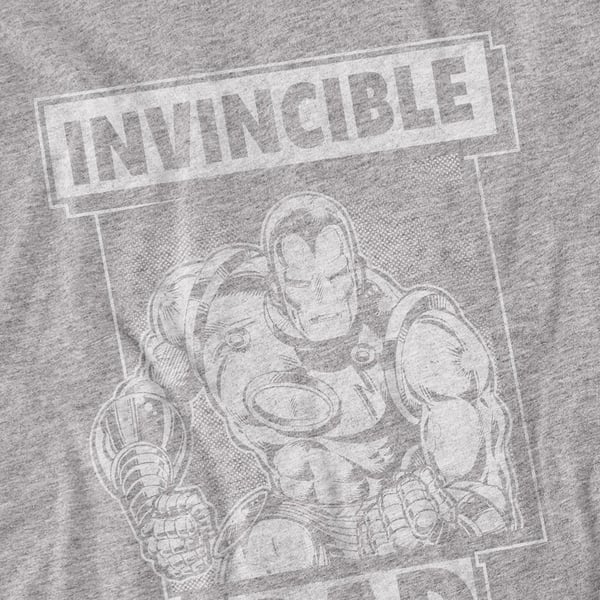 Iron Man Unisex Adult Invincible Dad Fathers Day T-Shirt