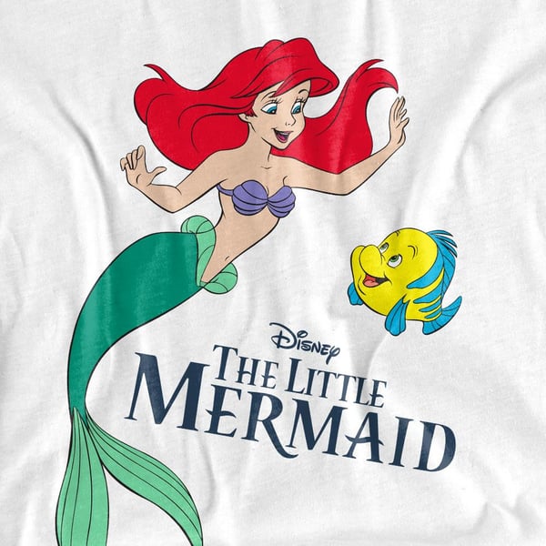 The Little Mermaid Unisex Adult Ariel & Flounder T-Shirt