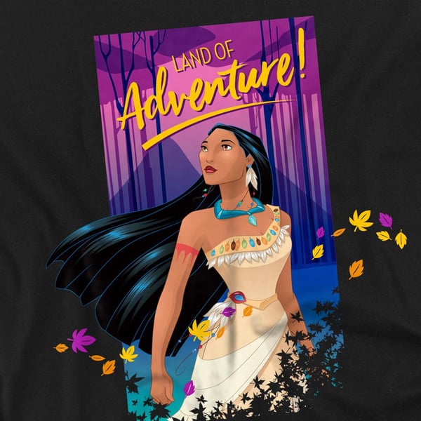 Pocahontas Unisex Aikuisten Seikkailumaa T-paita
